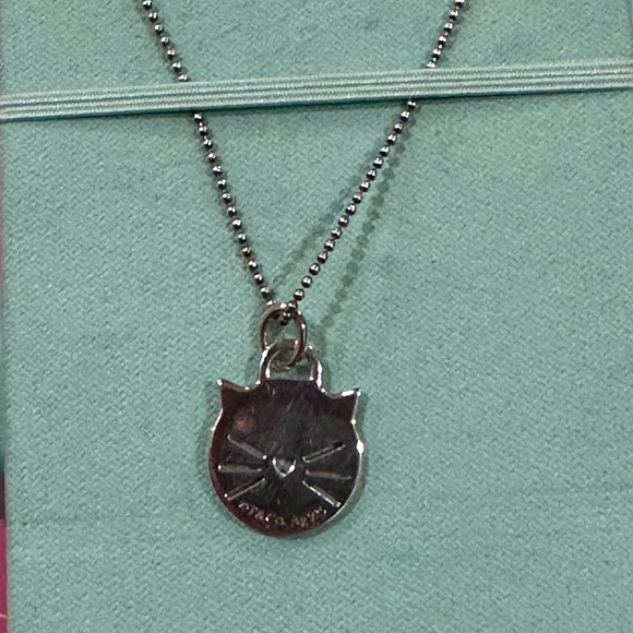 SOLD Discontinued Authentic Tiffany’s RTT Cat Charm with 20” beaded necklace - Picture 4 of 11